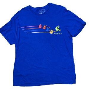 Loot Crate Exclusive PAC-MAN 2XL Men’s T-Shirt Retro Japanese Gamer Blue